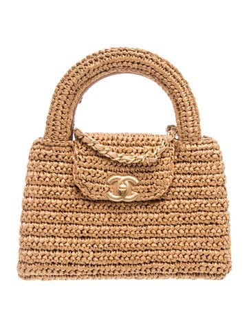 2026 Raffia Nano Kelly Shopper Bag