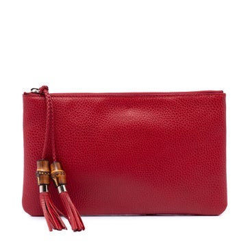 Calfskin Bamboo Clutch