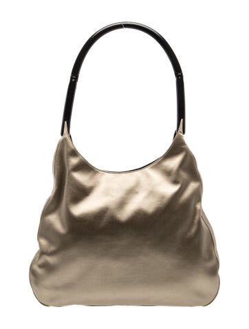 Enameled Metal Triangle Top Handle Bag Vintage