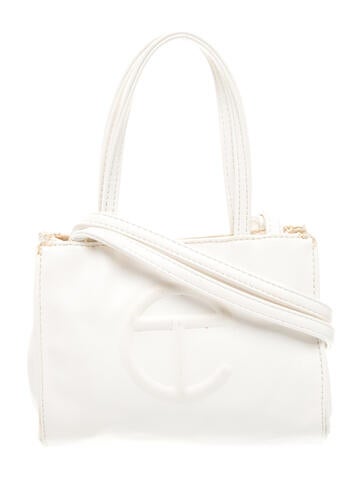 Telfar Vegan Leather Small White Shopping Bag Small