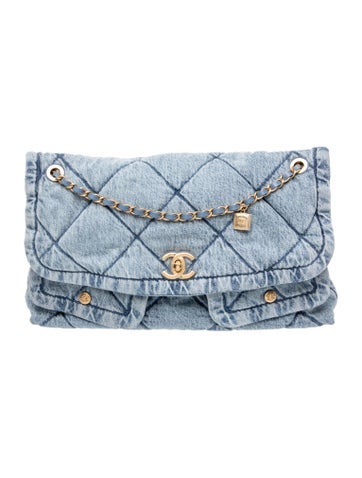 2025 Denim Maxi Flap Bag w/Tags