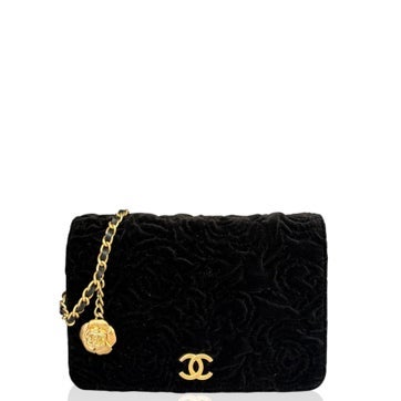 Velvet Camellia Wallet On Chain Mini