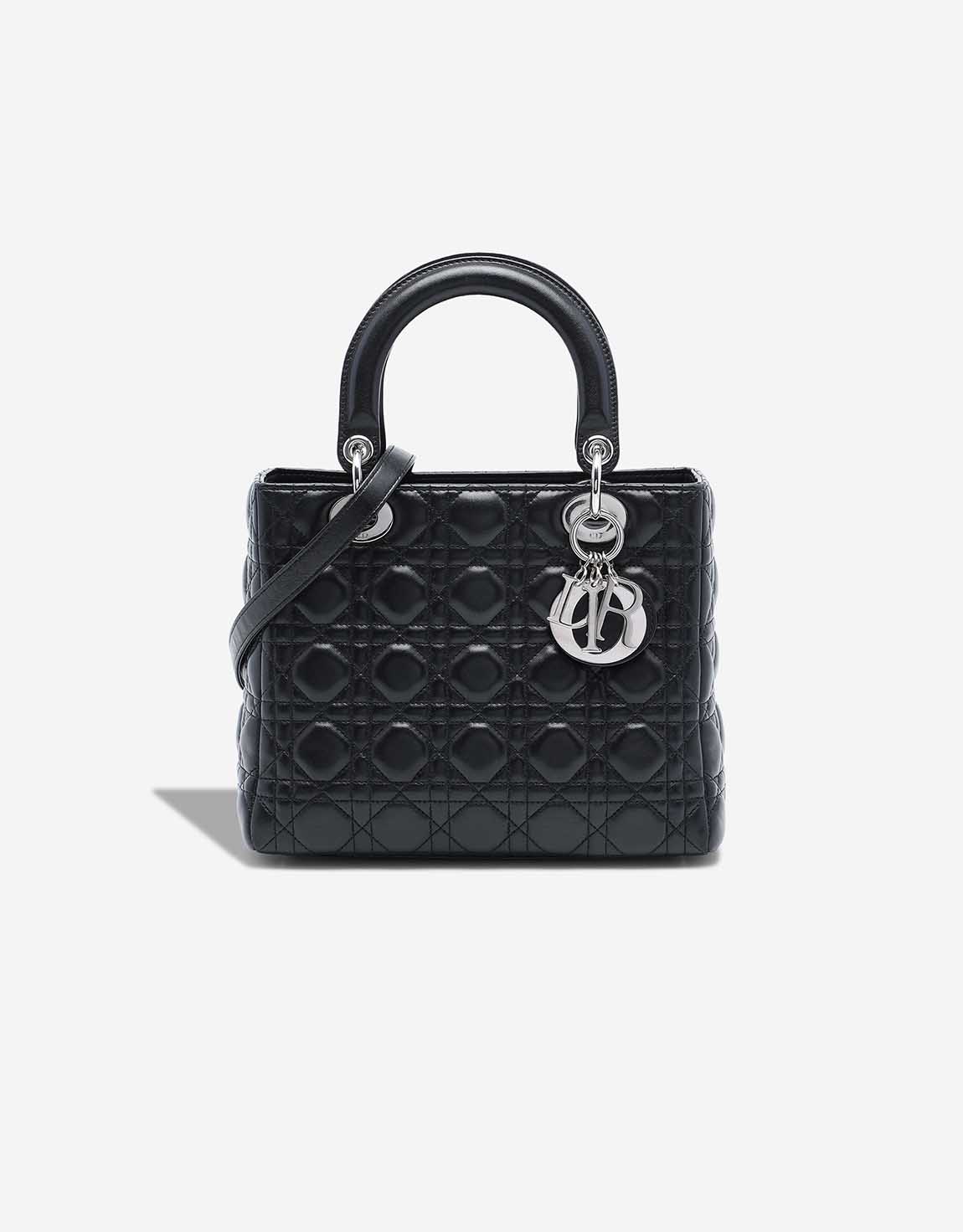 Dior 
		Lady Medium Lamb Black