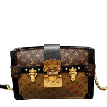 Coated Canvas Trunk Clutch