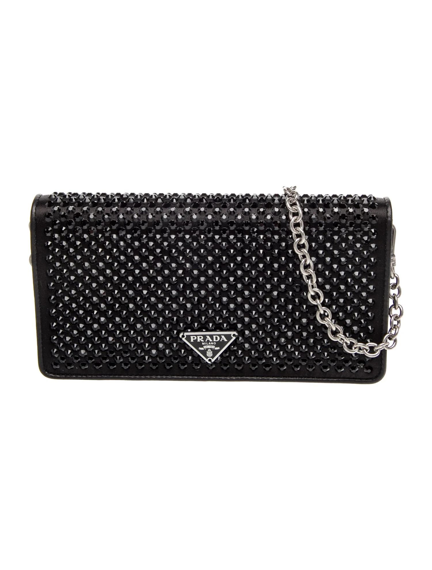 Enameled Metal Triangle Clutch