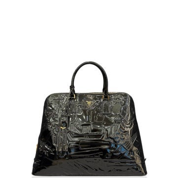 Patent Leather Top Handle Bag