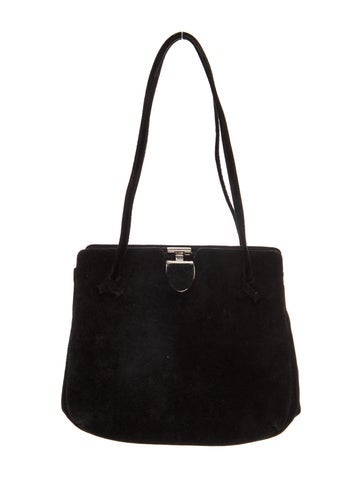 Velvet Top Handle Bag