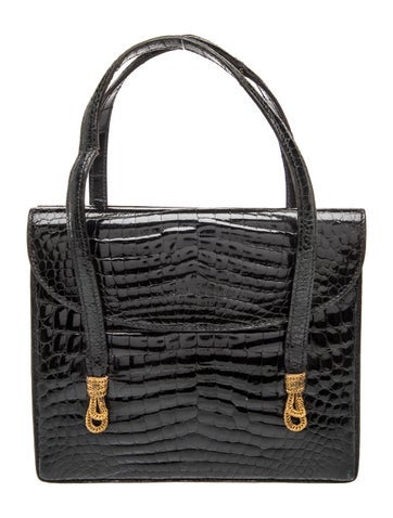 Crocodile Top Handle Bag Vintage