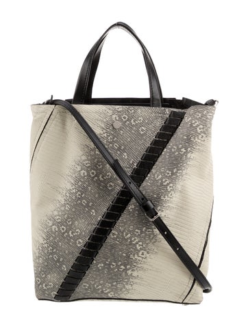 Embossed Leather Top Handle Bag