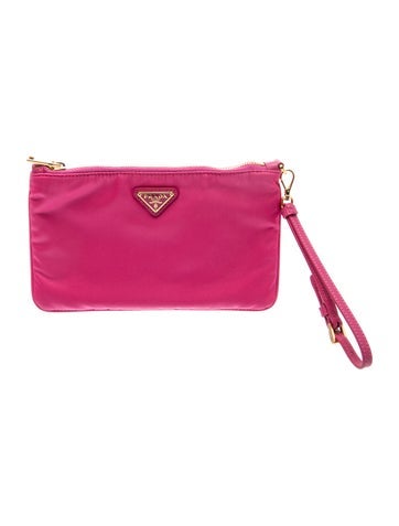 Saffiano Leather Tessuto Nylon Clutch
