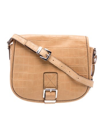 Embossed Leather Shoulder Bag