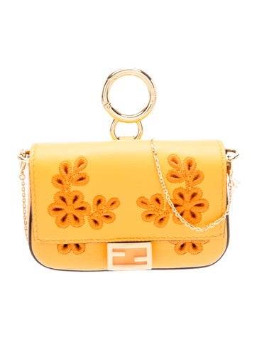 Leather Baguette Charm Nano w/ Tags