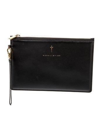 M2Malletier Saffiano Leather Clutch