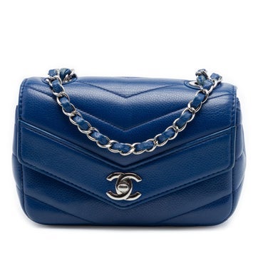 Calf Leather Mini Caviar Chevron Data Center Envelope Flap