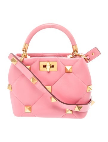 Roman Stud Top Handle Bag