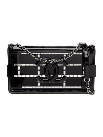 Crystal & Plexiglass Boy Brick Flap Bag