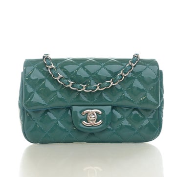 Patent Leather Rectangular Classic Flap Bag Mini
