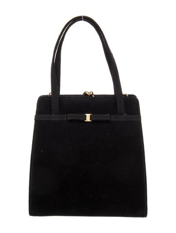 Suede Top Handle Bag