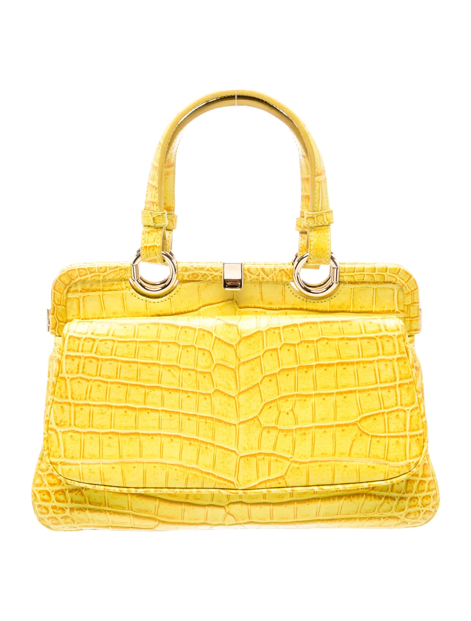 Crocodile Top Handle Bag Vintage