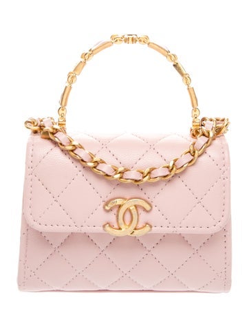 Coco Enamel Handle Clutch w/ Chain