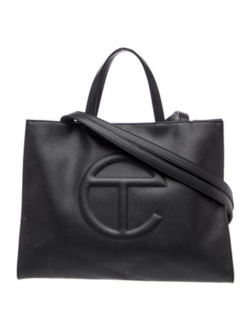 Vegan Leather Black Shopping Medium