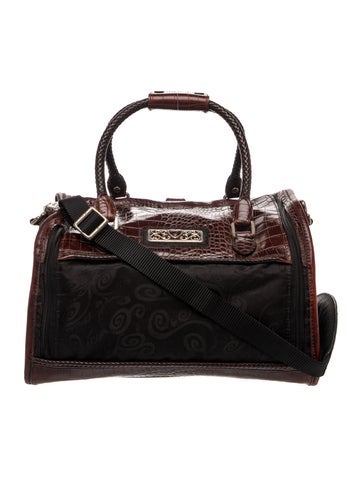 Embossed Leather Weekender Bag