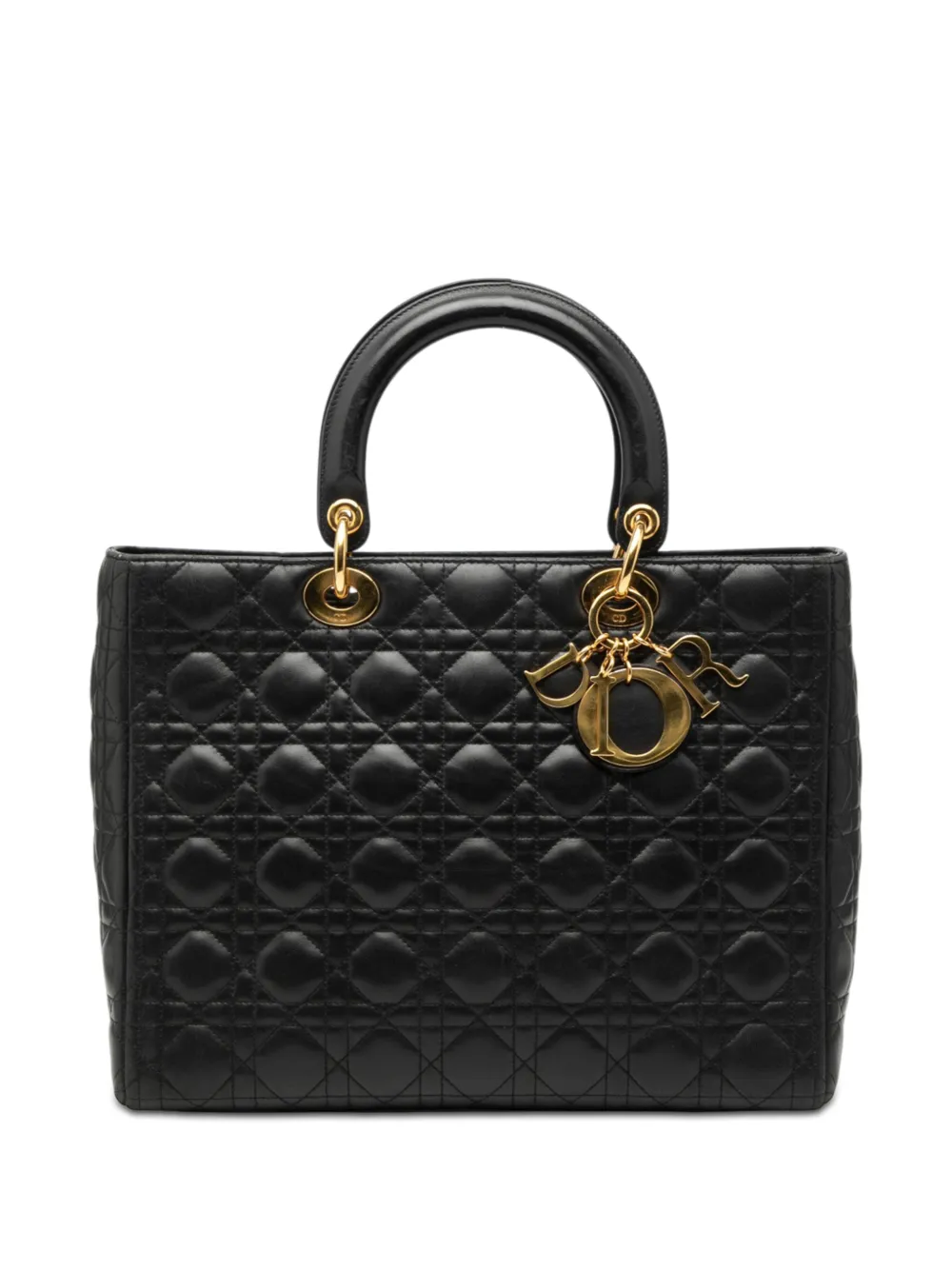 Dior 1999 Large Lambskin Cannage Lady Dior satchel