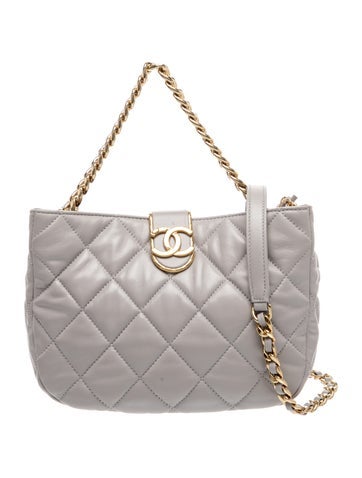 Lambskin Quilted Chain Hobo