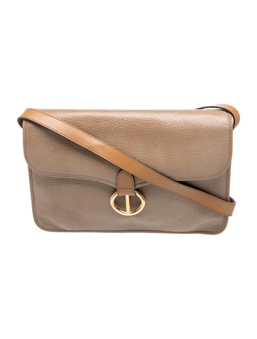 Leather Vintage Grained Calfskin Flap Shoulder Medium Vintage