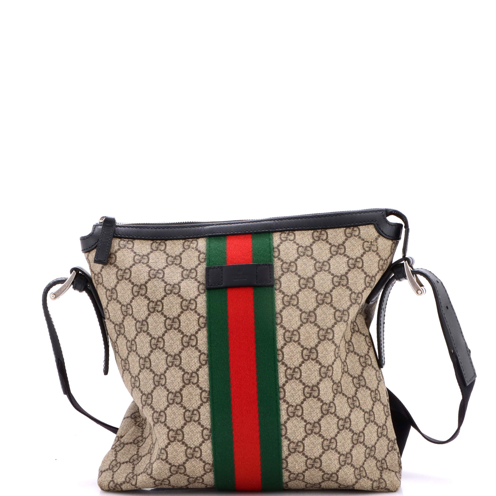 Gucci Web Messenger Bag GG Coated Canvas Medium