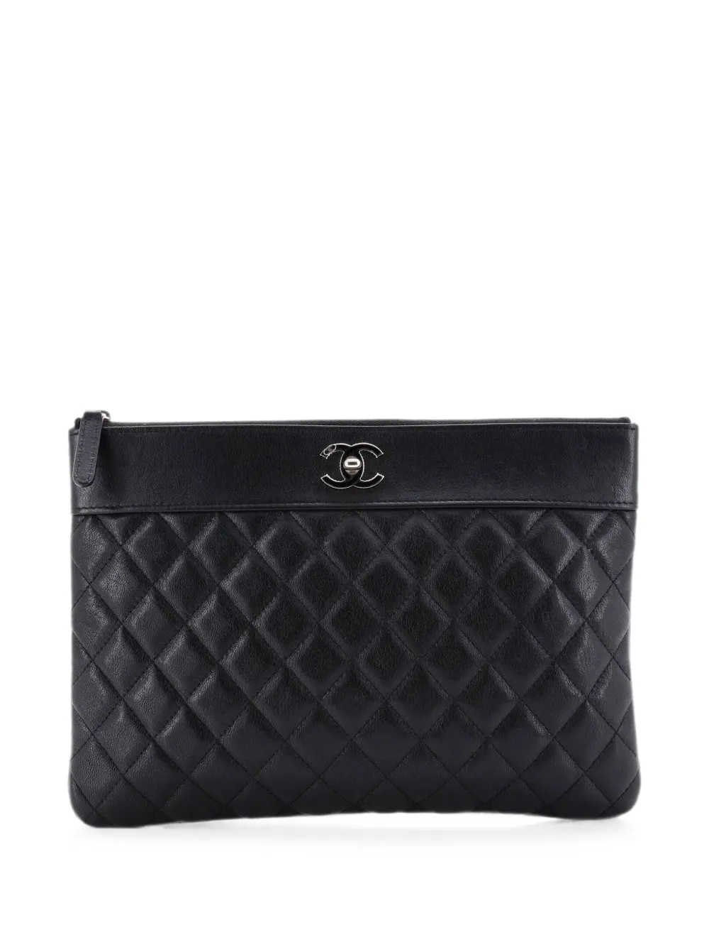 Chanel Mademoiselle O Case Quilted Sheepskin Medium clutch bag