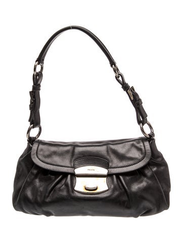 Tessuto Nylon Leather Shoulder Bag