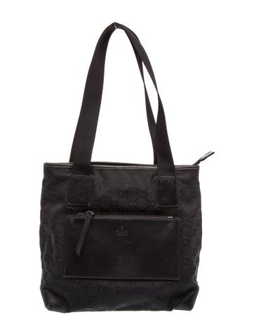 GG Canvas Front Pocket Zip Vertical
