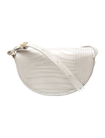 Embossed Leather Crossbody Bag