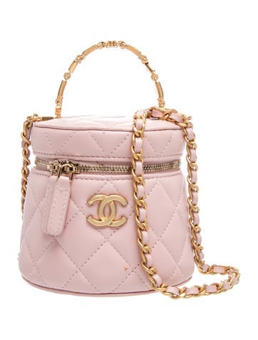 Mini Round Top Handle Vanity Bag