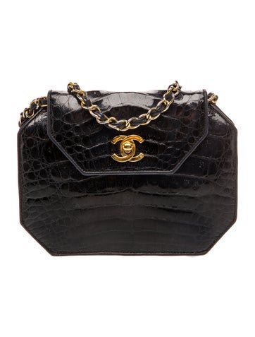 Crocodile Octagon Flap Bag