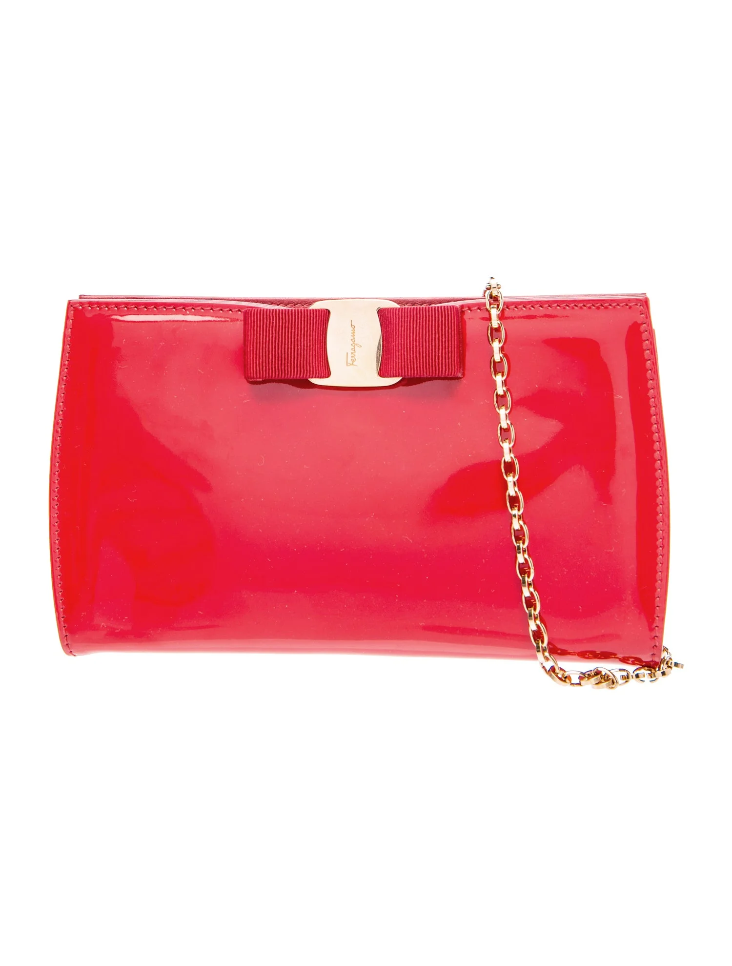 Ferragamo Patent Leather Top Handle Bag