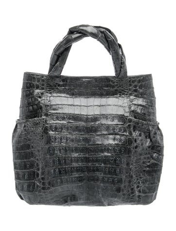 Crocodile Top Handle Bag
