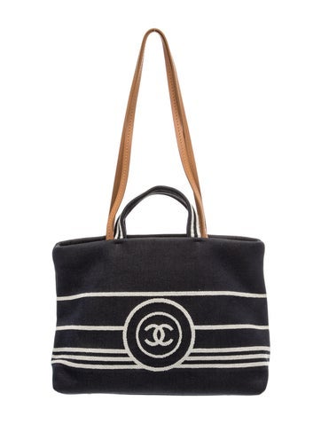Large Denim CC Shopping Tote