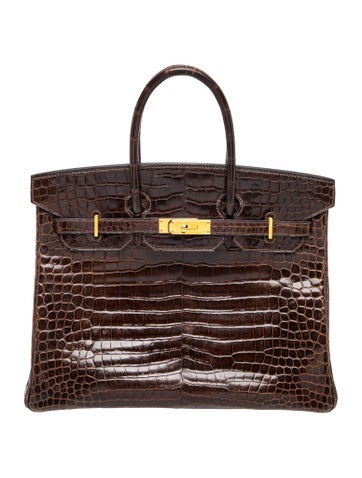 Shiny Porosus Crocodile Birkin 35