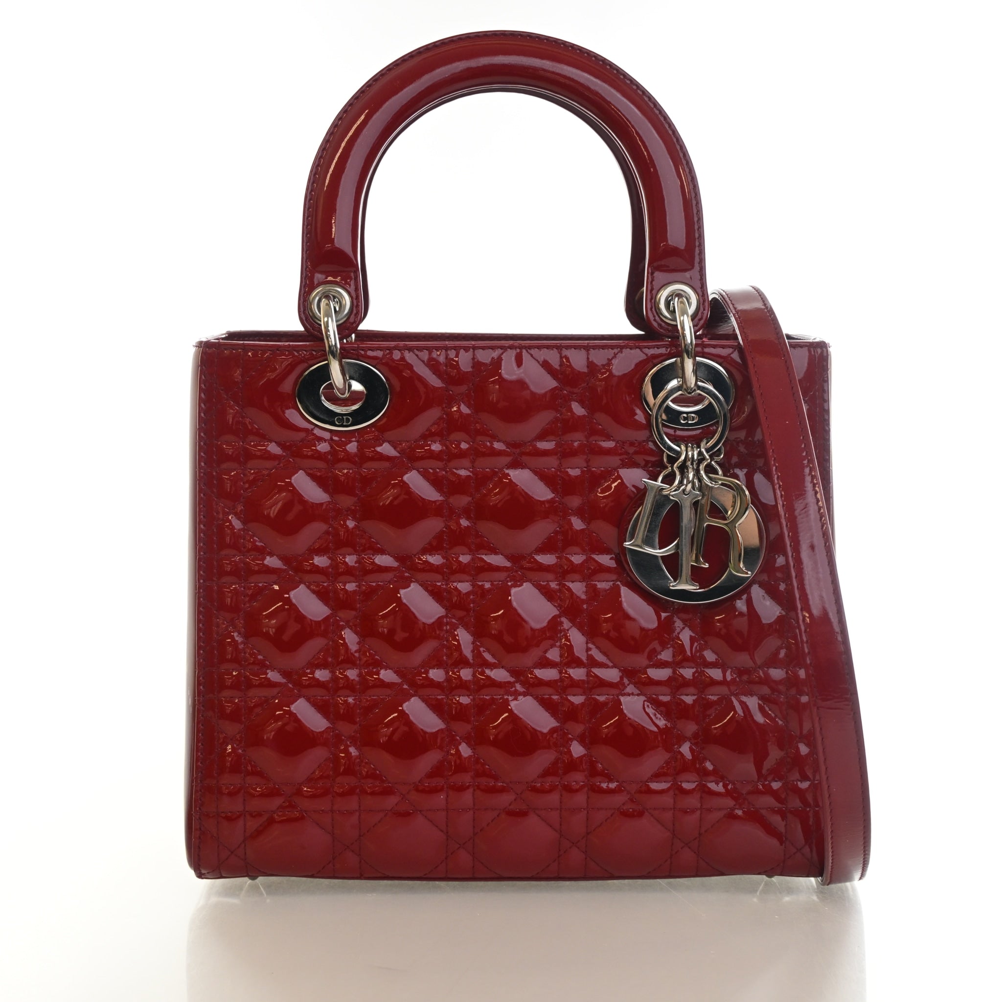 Christian Dior Medium Patent Lady Dior