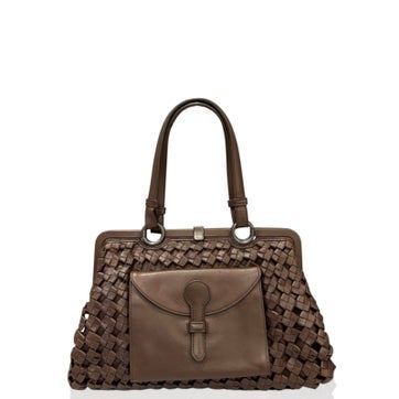 Goat Leather Top Handle Bag