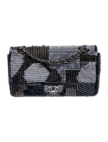 Sequins Classic Medium Double Flap Bag