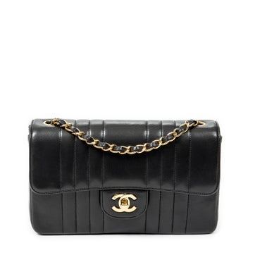 Leather Vertical Stitch Single Flap