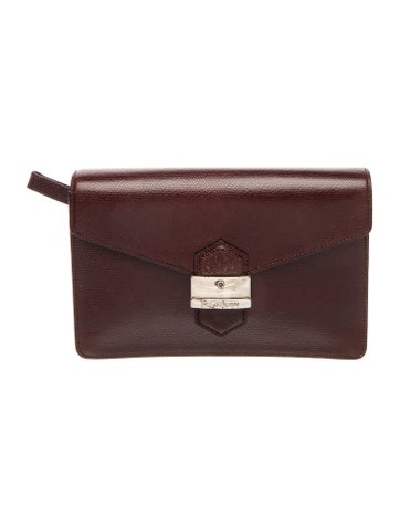 Embossed Leather Clutch Vintage