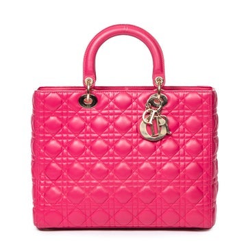 Leather Large Lady Dior