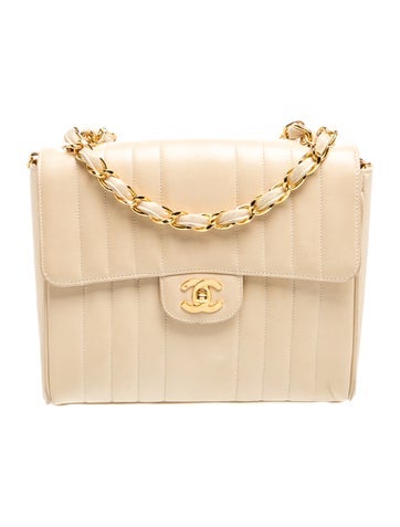 Vertical Quilt Medium Single Flap Bag