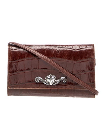 Embossed Leather Crossbody Bag