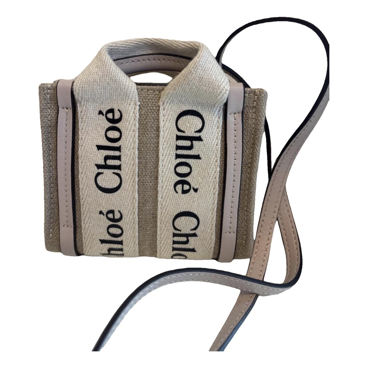 Chloe Woody linen tote
