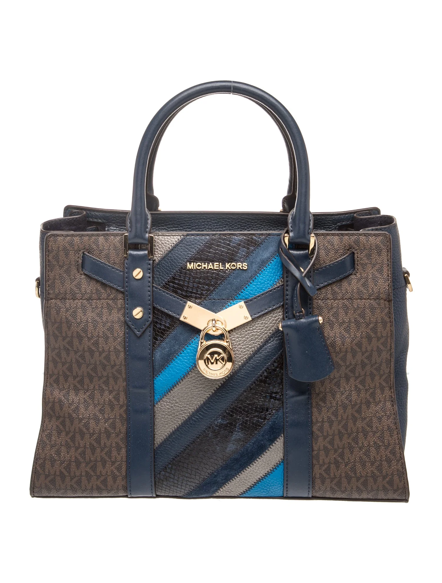 Michael Kors Leather Nouveau Hamilton Satchel Medium